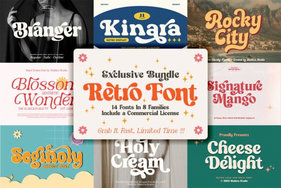 Font Vintage - Retro Bundle Collection Font by Shakira Studio